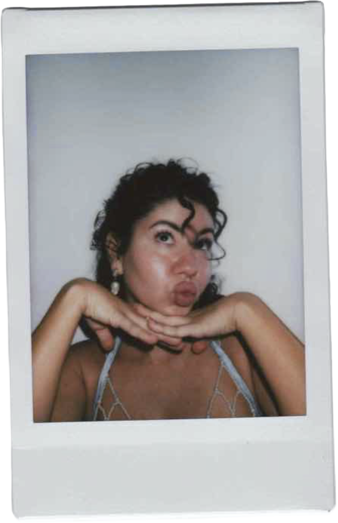 Vera Volodina in a paper photograph frame